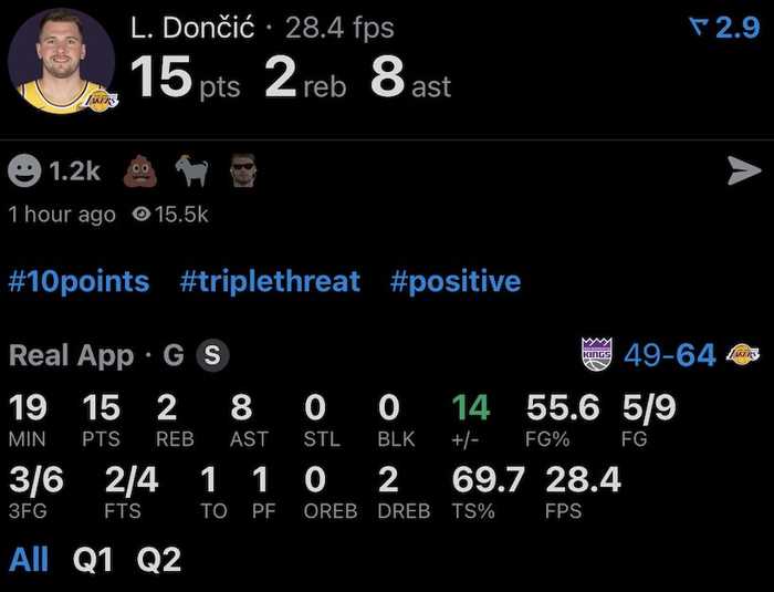 东契奇半场15分8助攻率队领先